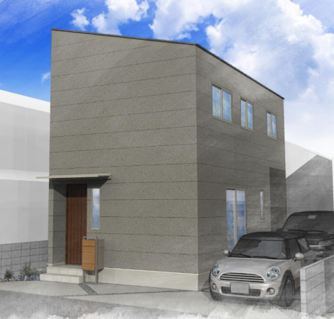 岡山市北区庭瀬、新築一戸建ての画像です