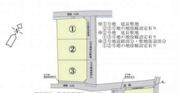 岡山市北区大窪、土地の間取り画像です