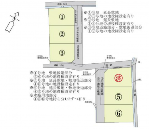 岡山市北区大窪、土地の間取り画像です