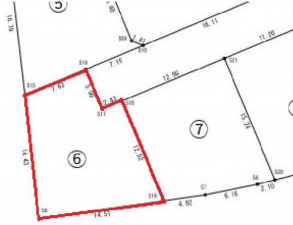 岡山市北区庭瀬、土地の間取り画像です