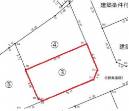 岡山市北区庭瀬、土地の間取り画像です