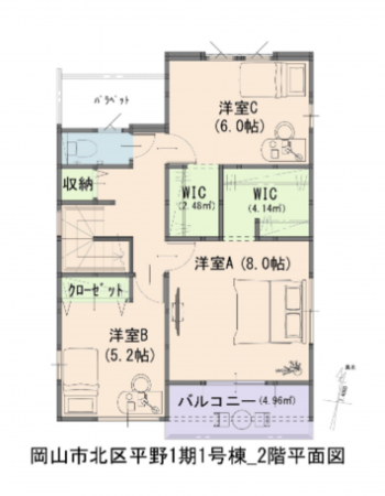 岡山市北区平野、新築一戸建ての画像です
