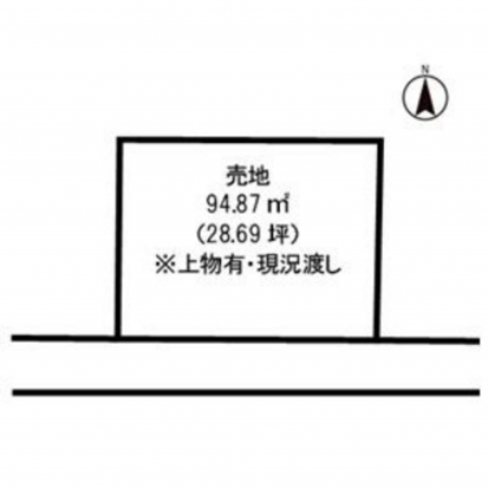 岡山市北区富町、土地の間取り画像です