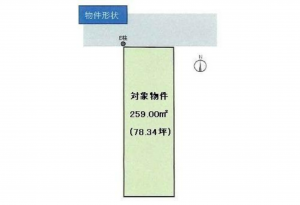 岡山市北区田中、土地の間取り画像です