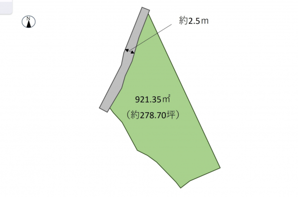 岡山市北区万成東町、土地の間取り画像です
