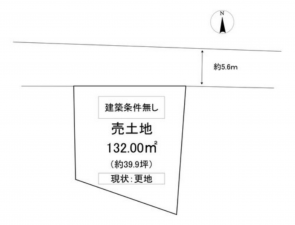 岡山市北区今、土地の間取り画像です
