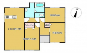 岡山市北区佐山、中古一戸建ての間取り画像です