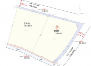 岡山市北区三手、土地の間取り画像です