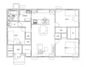 岡山市北区横井上、中古一戸建ての間取り画像です