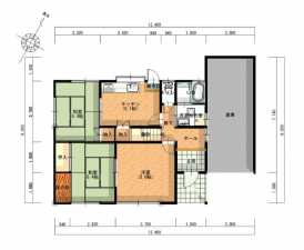 岡山市北区佐山、中古一戸建ての間取り画像です