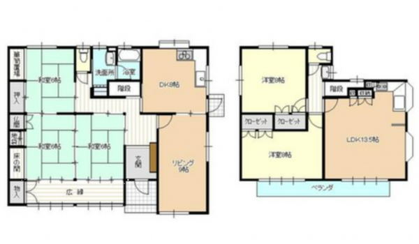 岡山市北区御津宇垣、中古一戸建ての間取り画像です