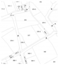 岡山市北区門前、土地の間取り画像です
