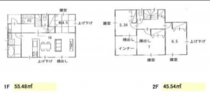 岡山市北区撫川、新築一戸建ての間取り画像です