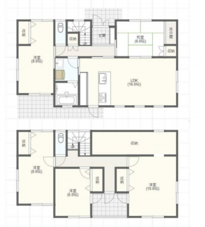 岡山市北区弓之町、中古一戸建ての間取り画像です