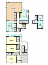 岡山市北区横井上、中古一戸建ての間取り画像です