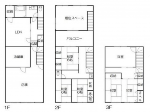 岡山市北区表町、収益物件/店舗付住宅の画像です