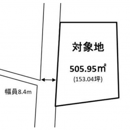 岡山市北区栢谷、土地の間取り画像です
