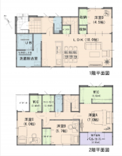 岡山市北区高松原古才、新築一戸建ての間取り画像です