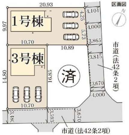 岡山市北区西辛川、新築一戸建ての画像です