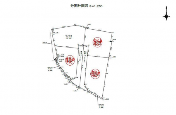 岡山市北区延友、土地の間取り画像です