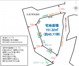 岡山市北区中撫川、土地の間取り画像です
