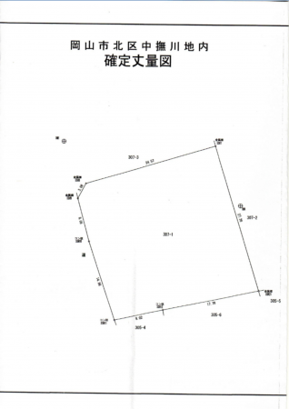岡山市北区中撫川、土地の間取り画像です