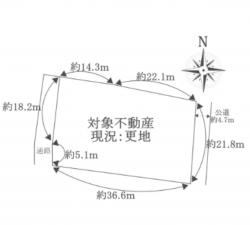 岡山市北区高松原古才、土地の間取り画像です