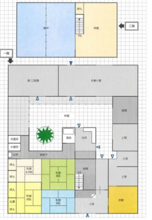 岡山市北区日近、土地の間取り画像です
