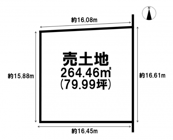 岡山市北区津島京町、土地の間取り画像です