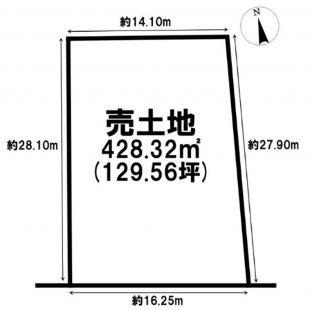 岡山市北区富田、土地の間取り画像です