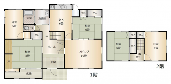 岡山市北区佐山、中古一戸建ての間取り画像です