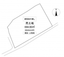 岡山市北区西辛川、土地の間取り画像です