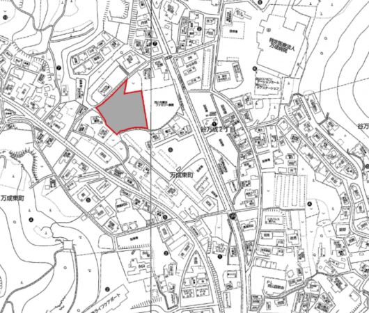 岡山市北区万成東町、土地の画像です