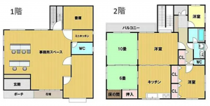 岡山市北区御津金川、中古一戸建ての間取り画像です