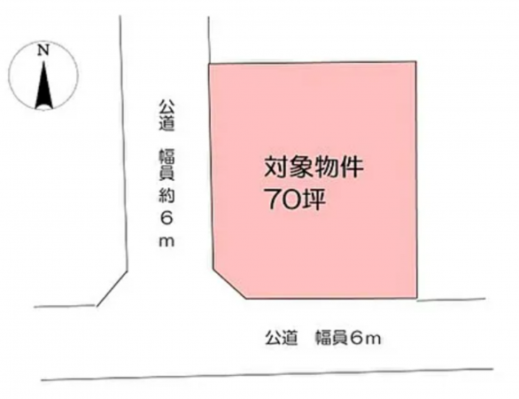 岡山市北区吉備津、土地の間取り画像です