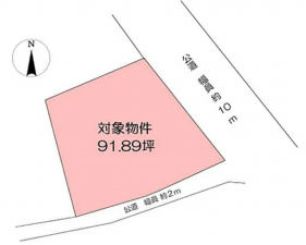 岡山市北区加茂、土地の間取り画像です