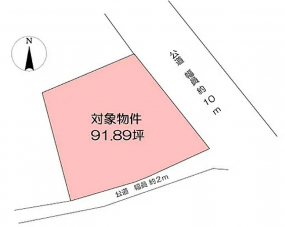 岡山市北区加茂、土地の間取り画像です