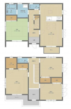 岡山市北区津高台、中古一戸建ての間取り画像です