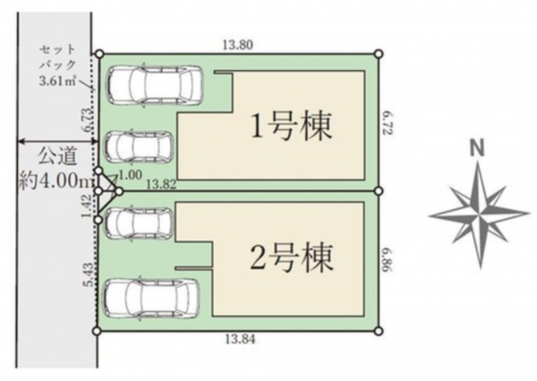 岡山市北区南方、新築一戸建ての画像です