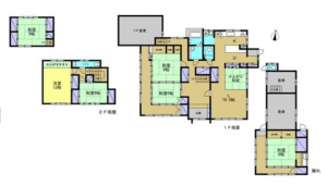 岡山市北区御津宇垣、中古一戸建ての間取り画像です