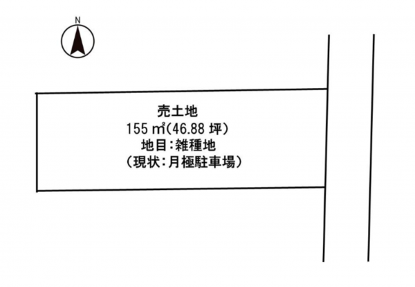 岡山市北区学南町、土地の間取り画像です