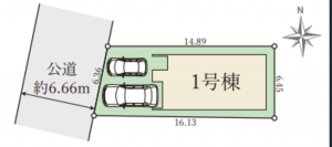 岡山市北区奥田、新築一戸建ての画像です