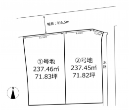 岡山市北区今、土地の間取り画像です