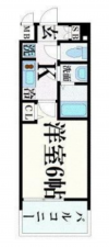 岡山市北区駅元町、マンションの間取り画像です