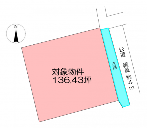 岡山市北区吉備津、土地の間取り画像です