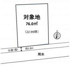 岡山市北区伊福町、土地の間取り画像です