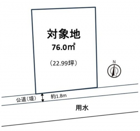 岡山市北区伊福町、土地の間取り画像です