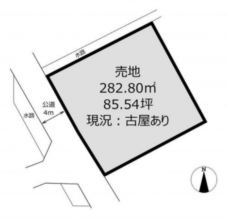 岡山市北区尾上、土地の間取り画像です