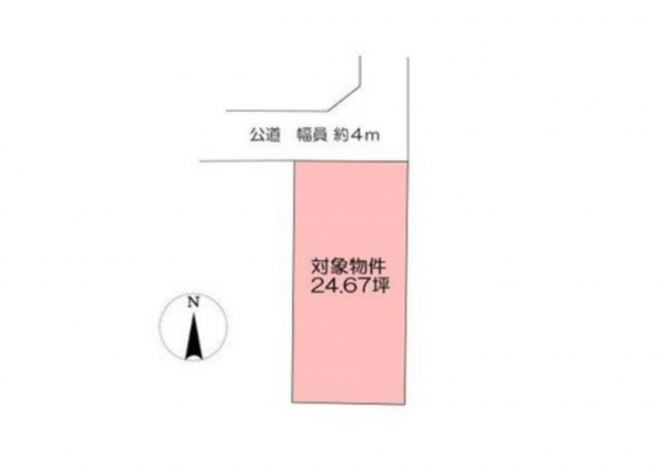 岡山市北区西崎、土地の間取り画像です