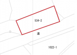 岡山市北区下足守、土地の間取り画像です